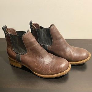 Weathered leather boots